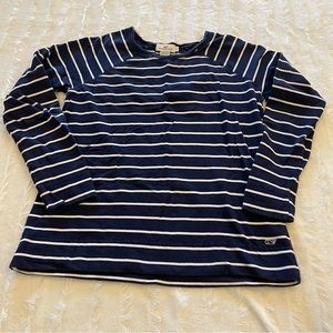 Vineyard Vines Sz S nautical navy striped cotton sweatshirt